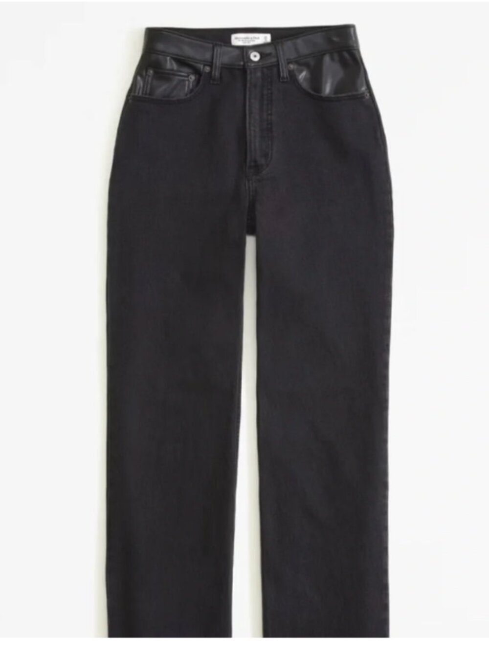 Abercrombie & Fitch - Leather and Denim Straight Leg Pants